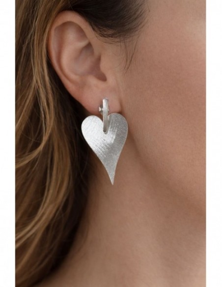 AROS BAÑADOS EN PLATA CORAZON