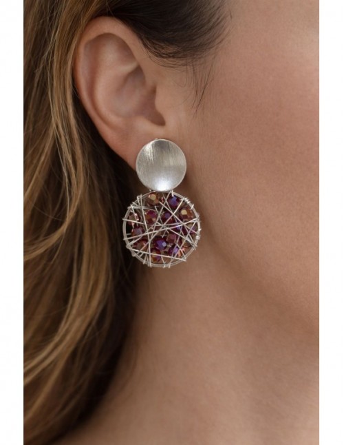 AROS BAÑADOS EN PLATA CRISTALES 2