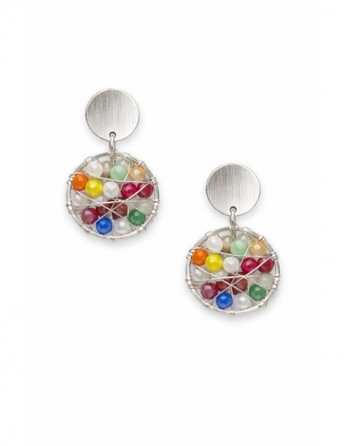 AROS BAÑADOS EN PLATA CRISTALES