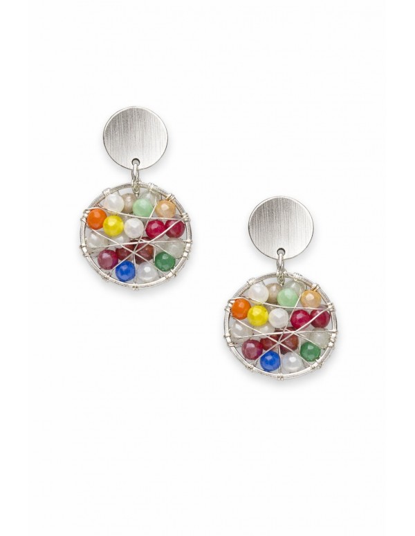 AROS BAÑADOS EN PLATA CRISTALES