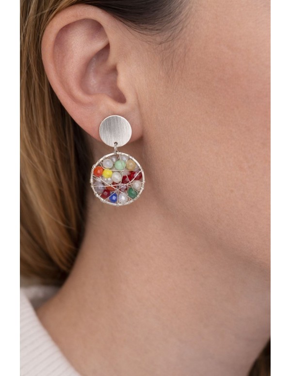 AROS BAÑADOS EN PLATA CRISTALES