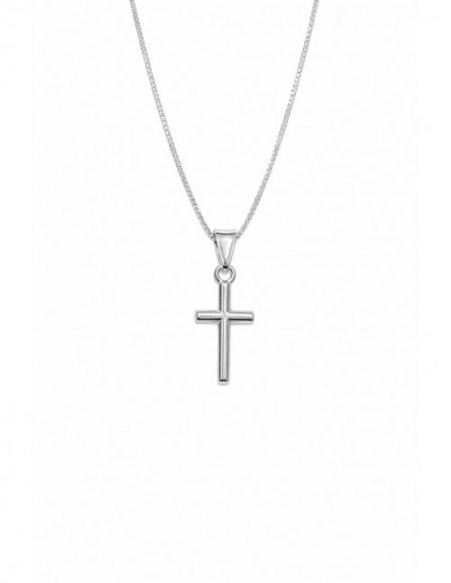 COLLARES BAÑADOS EN PLATA CRUZ