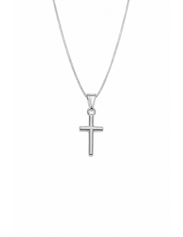 COLLARES BAÑADOS EN PLATA CRUZ