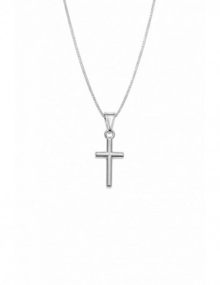 COLLARES BAÑADOS EN PLATA CRUZ