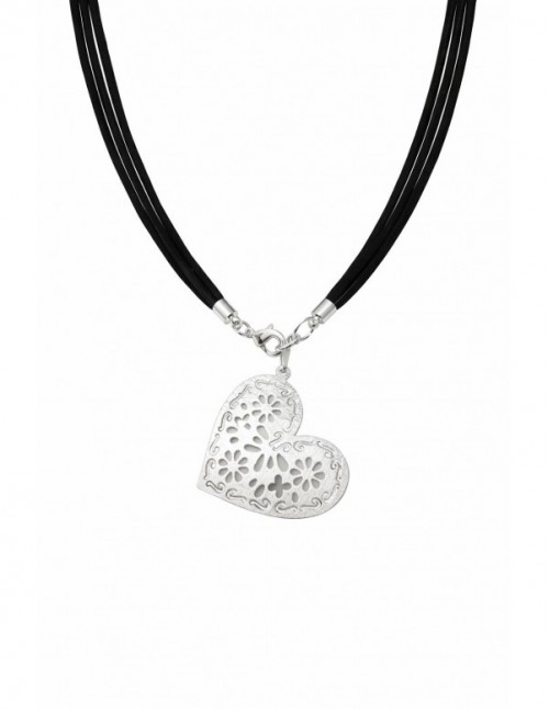 COLLARES BAÑADOS EN PLATA CORAZON