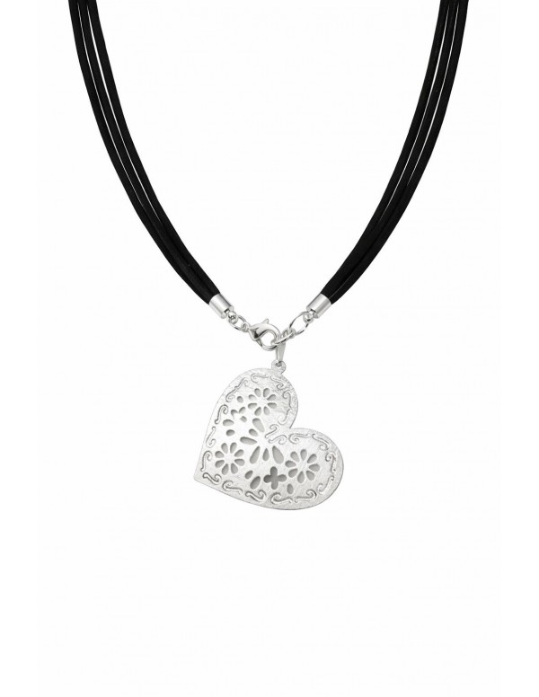 COLLARES BAÑADOS EN PLATA CORAZON