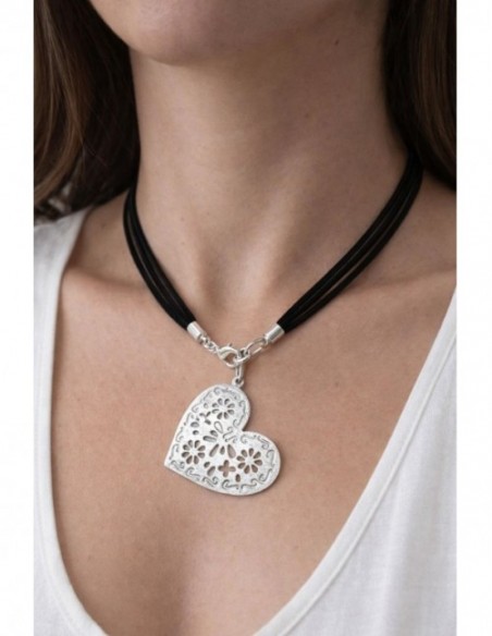 COLLARES BAÑADOS EN PLATA CORAZON