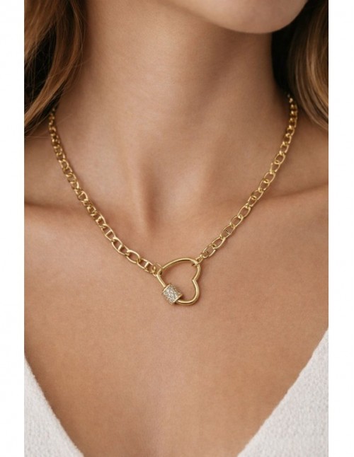 COLLARES BAÑADOS EN ORO CORAZON 2