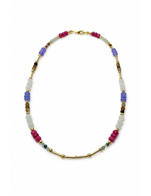 COLLARES BAÑADOS EN ORO PIEDRAS