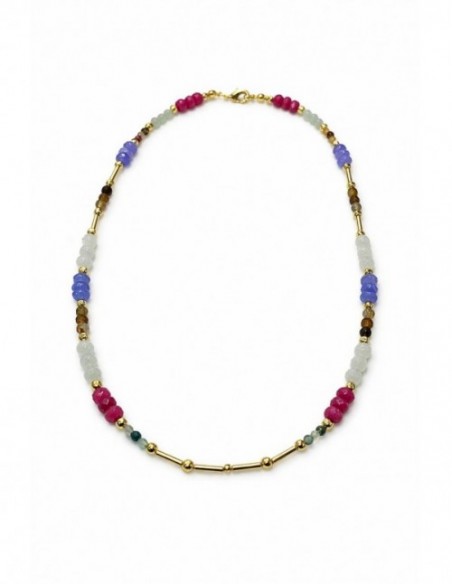 COLLARES BAÑADOS EN ORO PIEDRAS