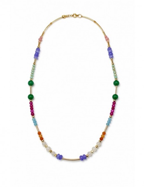 COLLARES BAÑADOS EN ORO PIEDRAS