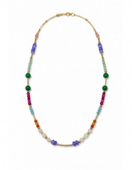 COLLARES BAÑADOS EN ORO PIEDRAS