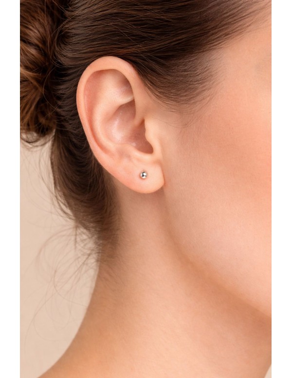 AROS BAÑADOS EN PLATA MINI PELOTITA