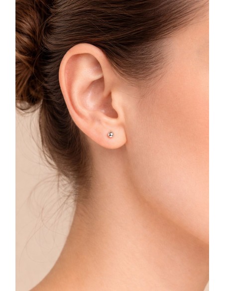 AROS BAÑADOS EN PLATA MINI PELOTITA