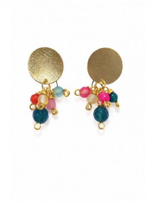 AROS BAÑADOS EN ORO PIEDRAS