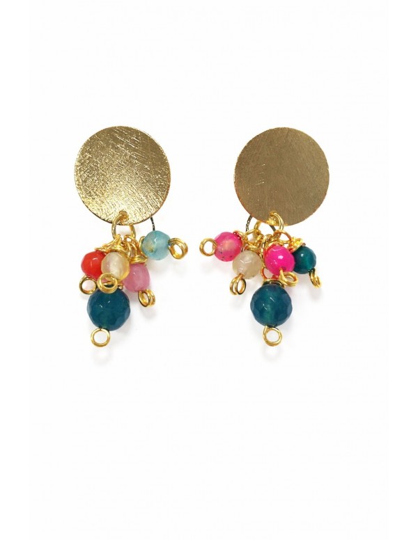 AROS BAÑADOS EN ORO PIEDRAS