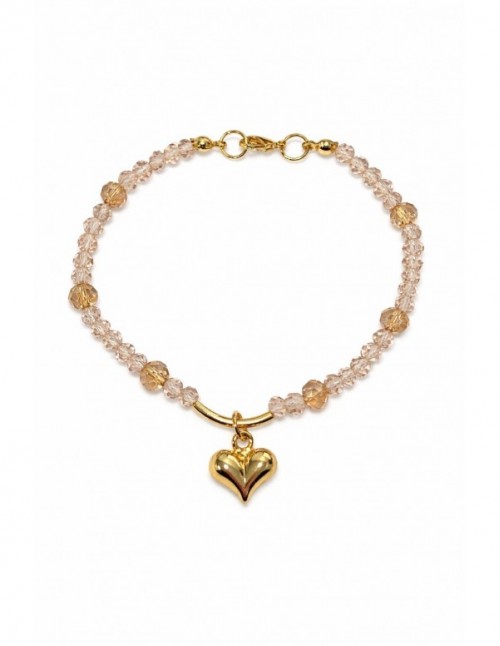 PULSERA BAÑO DE ORO CORAZON