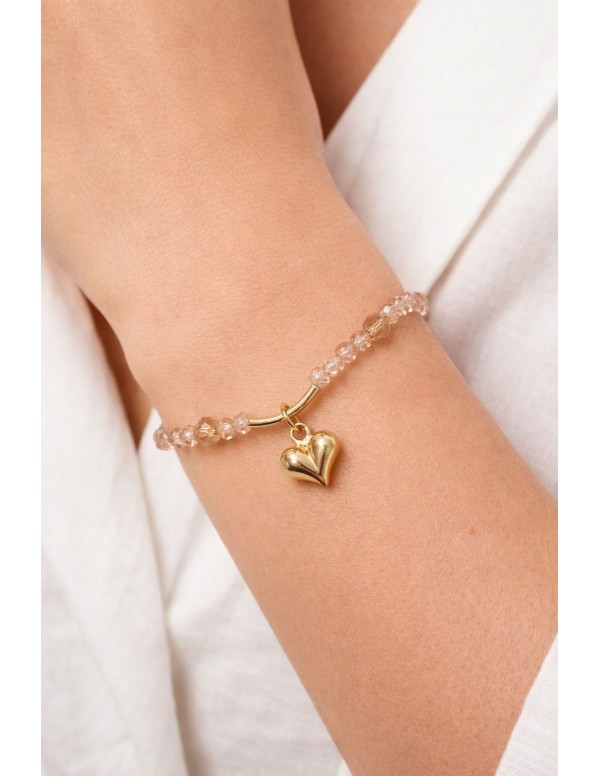 PULSERA BAÑO DE ORO CORAZON