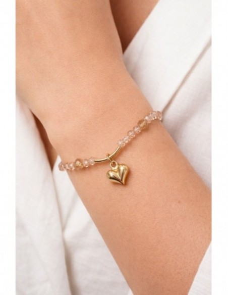 PULSERA BAÑO DE ORO CORAZON