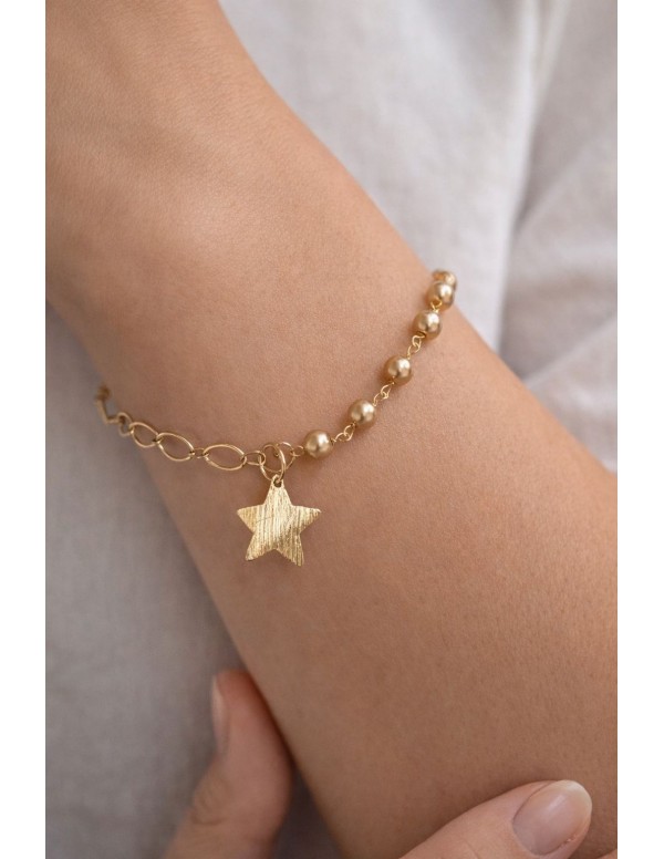 PULSERA BAÑO DE ORO ESTRELLA