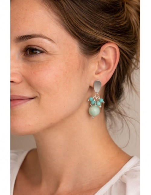 AROS BAÑADOS EN PLATA PIEDRA CELESTE 2