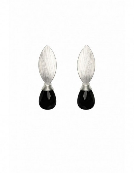 AROS BAÑADOS EN PLATA CRISTAL NEGRO