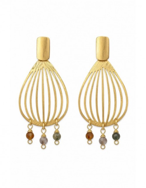 AROS BAÑADOS EN ORO PIEDRAS