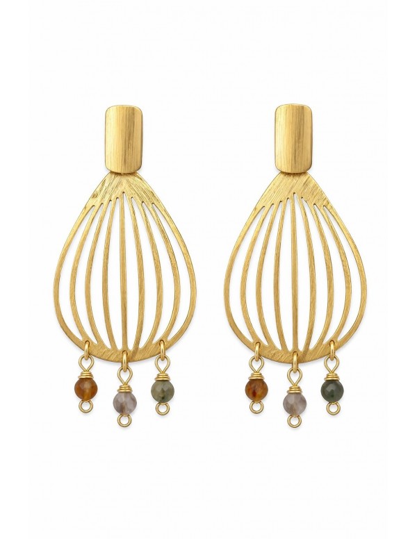 AROS BAÑADOS EN ORO PIEDRAS