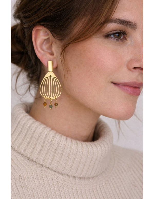 AROS BAÑADOS EN ORO PIEDRAS