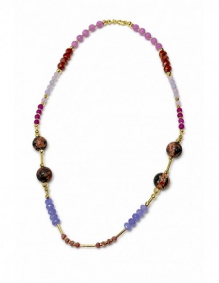 COLLAR BAÑADO EN ORO PIEDRAS