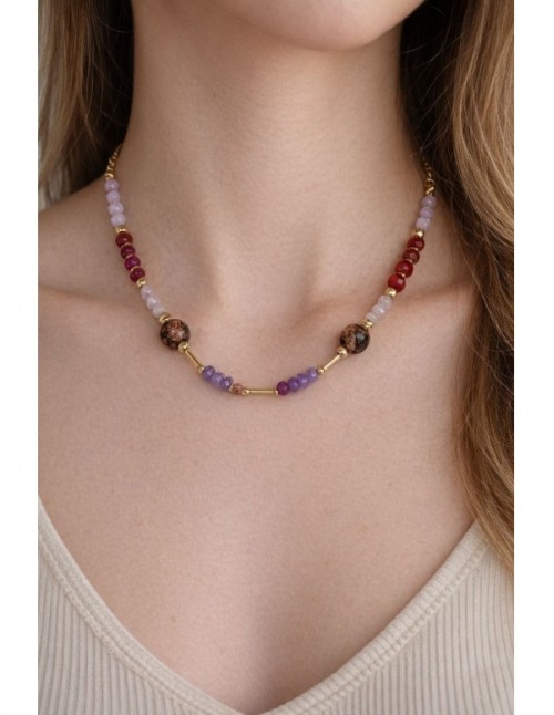 COLLAR BAÑADO EN ORO PIEDRAS 2