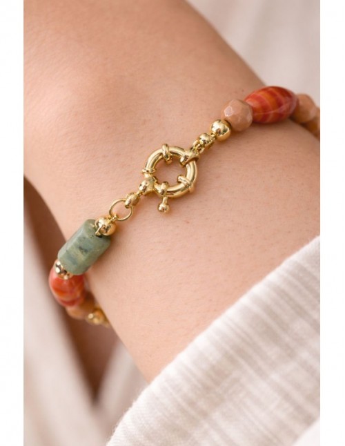 PULSERA BAÑADA EN ORO PIEDRAS 2