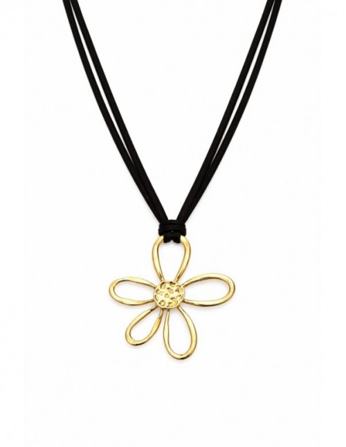 COLLAR BAÑADO EN ORO DIJE FLOR