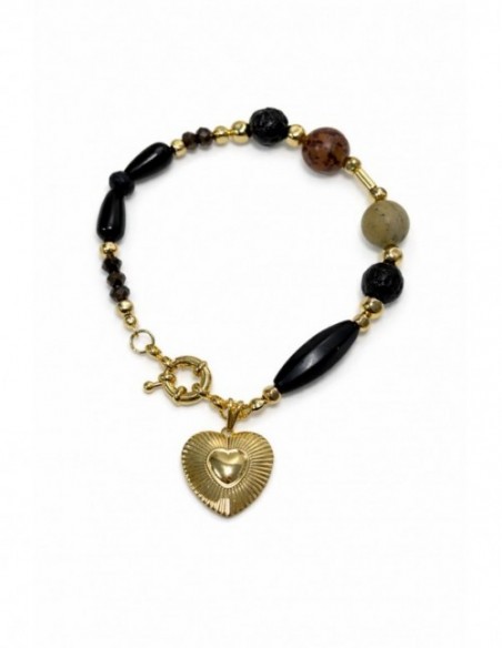 PULSERA BAÑADA EN ORO CORAZON