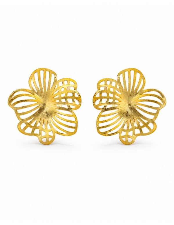 AROS BAÑADOS EN ORO FLOR
