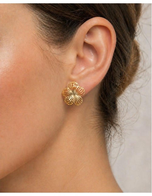 AROS BAÑADOS EN ORO FLOR 2