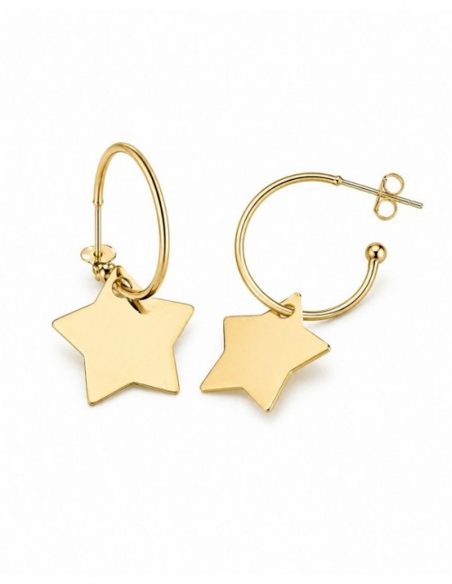 AROS BAÑADOS EN ORO ESTRELLA