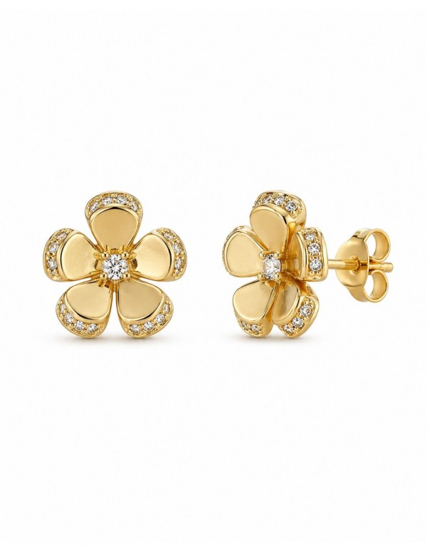 AROS BAÑADOS EN ORO FLOR