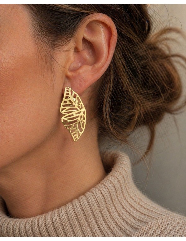 AROS BAÑADOS EN ORO ALAS DE MARIPOSA