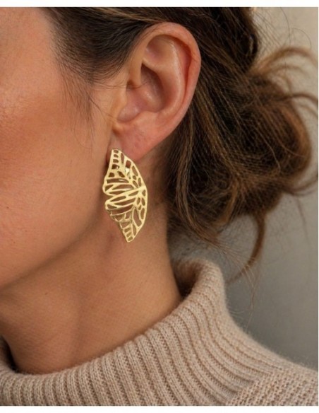 AROS BAÑADOS EN ORO ALAS DE MARIPOSA