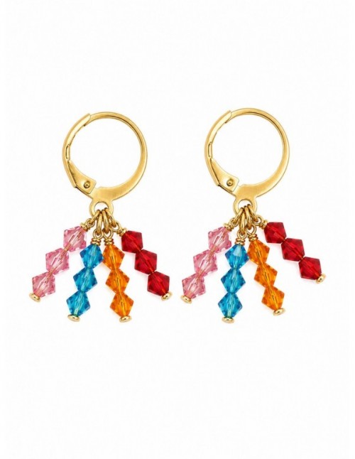 AROS BAÑADOS EN ORO CRISTALES