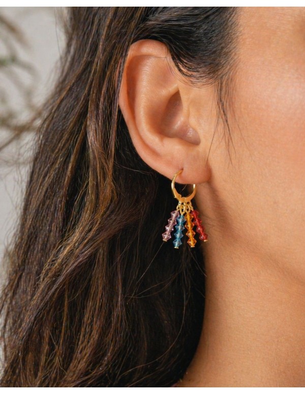 AROS BAÑADOS EN ORO CRISTALES