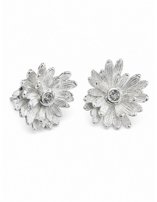 AROS BAÑADOS EN PLATA FLOR