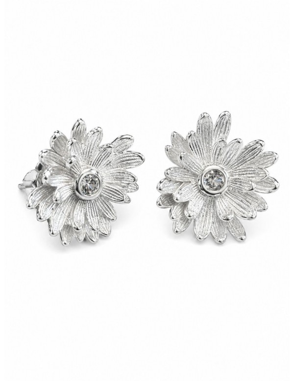 AROS BAÑADOS EN PLATA FLOR