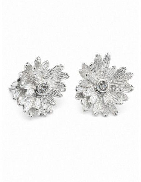 AROS BAÑADOS EN PLATA FLOR