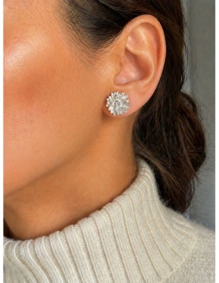 AROS BAÑADOS EN PLATA FLOR