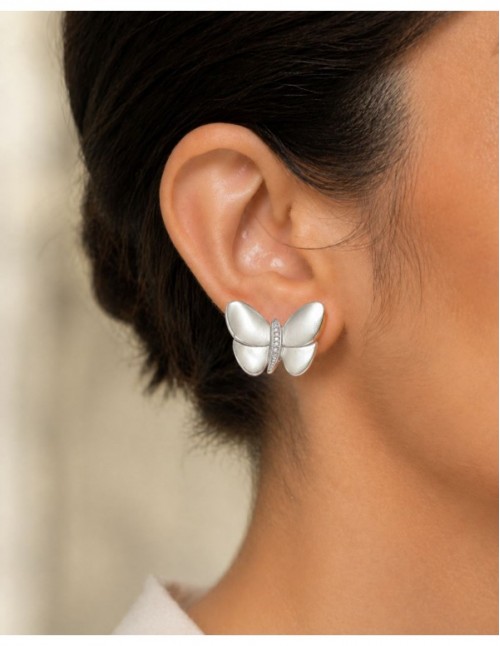 AROS BAÑADOS EN PLATA MARIPOSA 2