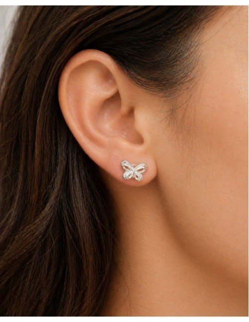 AROS BAÑADOS EN PLATA MARIPOSA 2