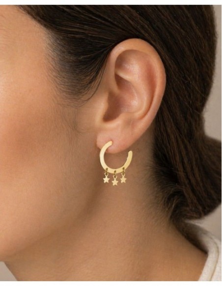 AROS BAÑADOS EN ORO ESTRELLA