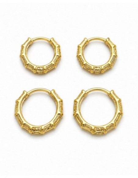 AROS BAÑADOS EN ORO DUO DE ARGOLLAS